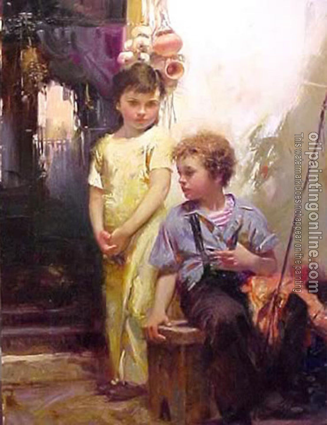 Pino Daeni - Impression oil painting.